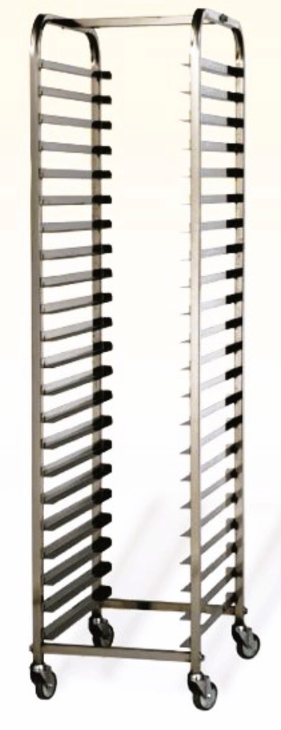 Carro bandejero inox mate 22 bandejas de 60x40cm
